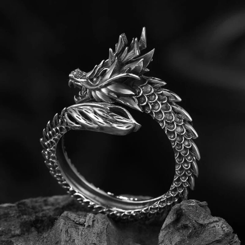 2021 European Retro Punk Spirit Snake & Dragon Ring - Image 22