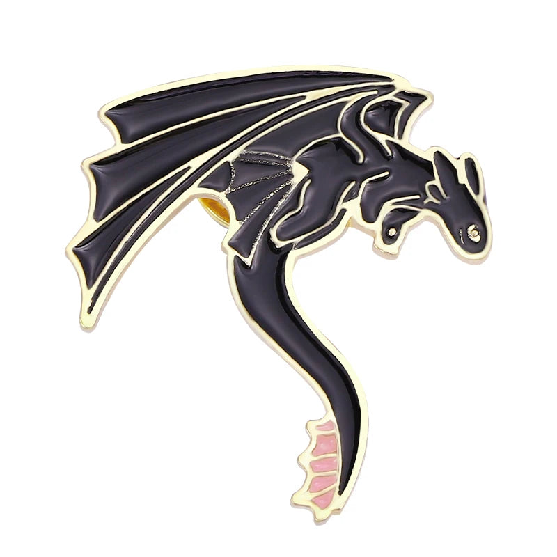 Black & White Pterosaur Enamel Pins - Image 9