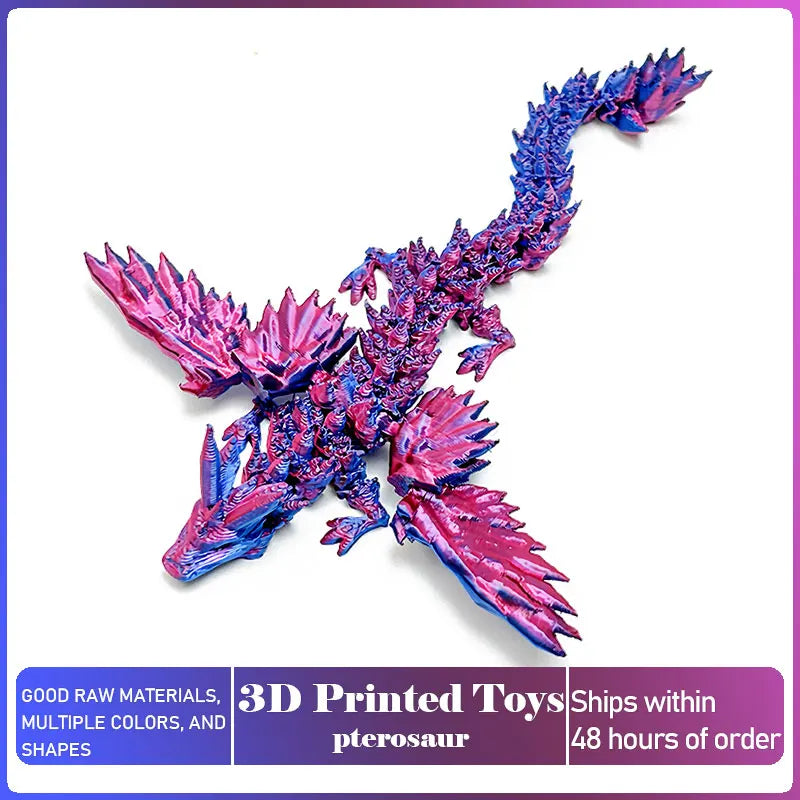 3D Printed Dragon with Movable Wings – Office Desk Accessory & Creative Home Decor - Image 18