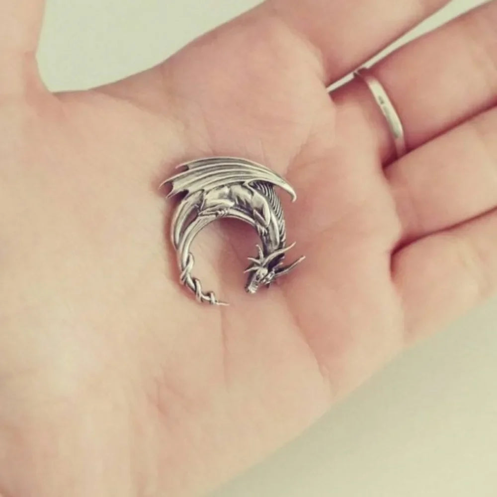 Classic Western Sleeping Dragon Necklace - Image 4