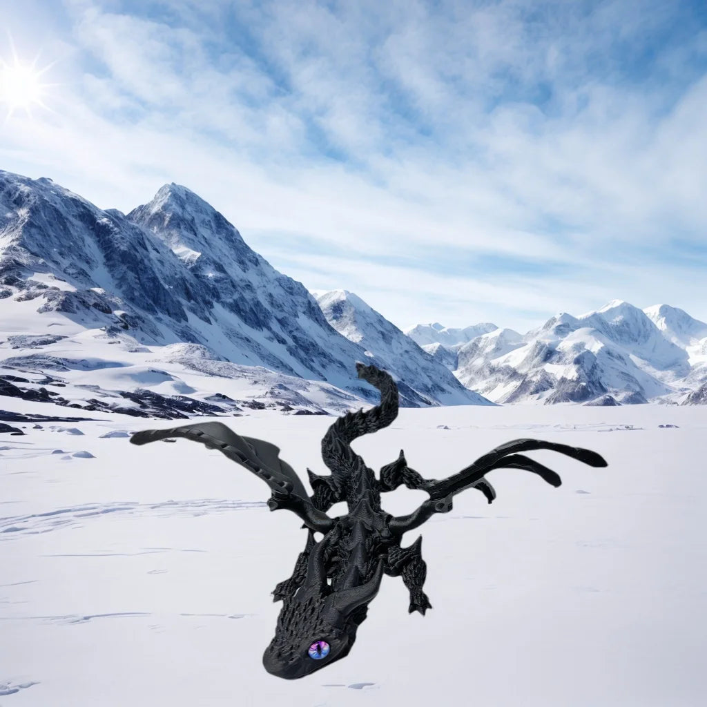 39.5Cm / 15.55In 3D Printed Dragon with Moveable Joints – Animal Model for Home & Desktop Decoration - Image 3