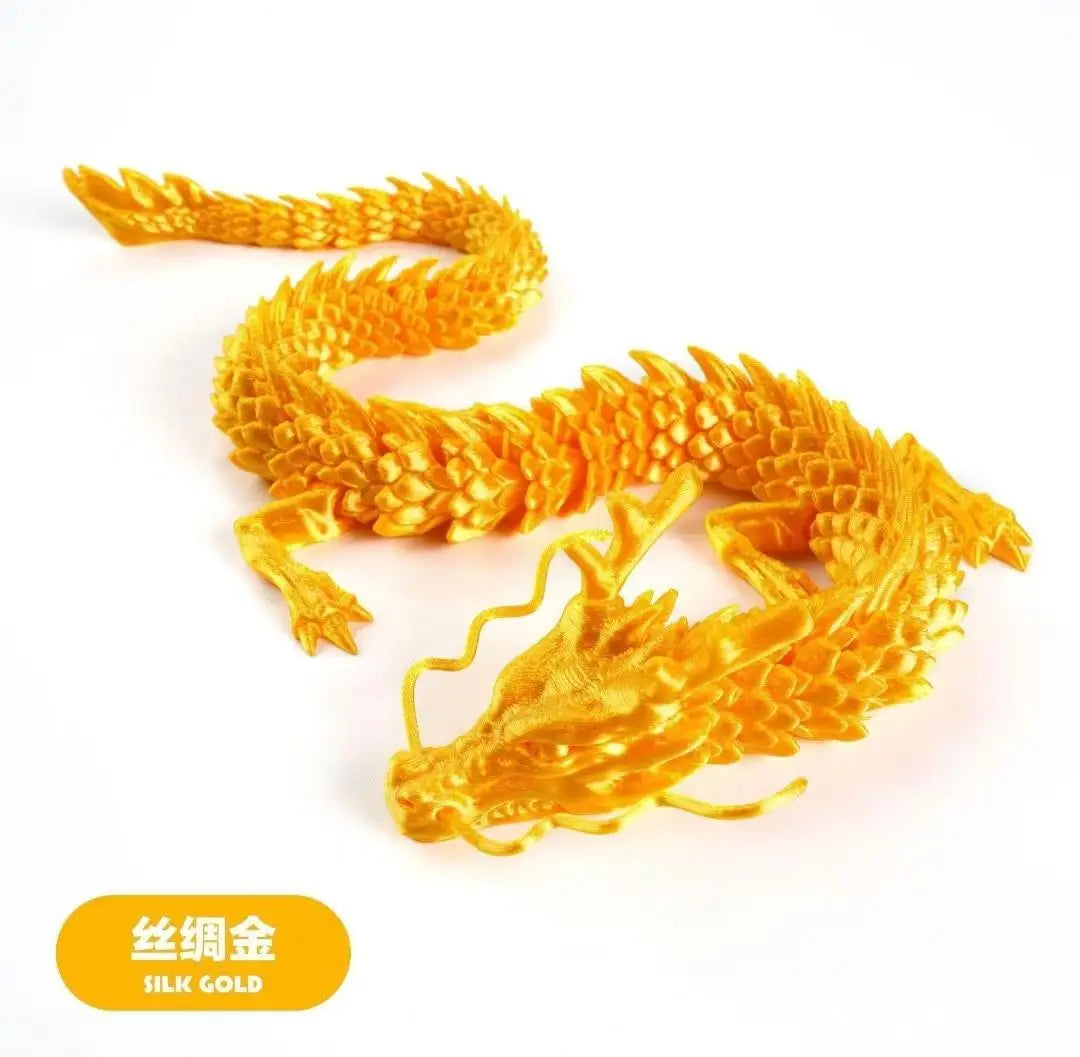 3D Printed Chinese Dragon – 60CM / 45CM / 30CM Model for Desktop Decoration & Office Ornaments - Image 3