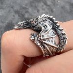 Dragon Wings Adjustable Ring – Gothic Punk Style Vintage Jewelry for Fantasy Lovers