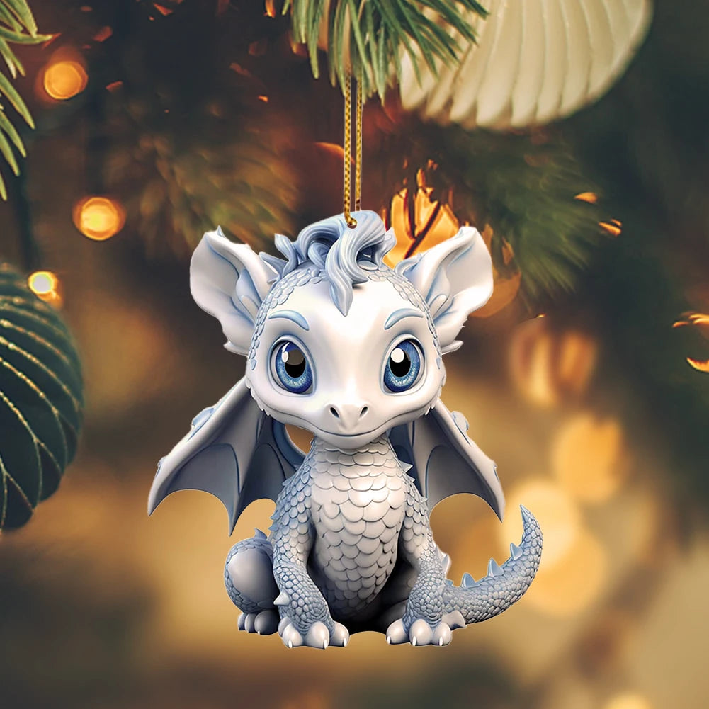 Christmas Tree Dragon Baby Pendant - Image 2