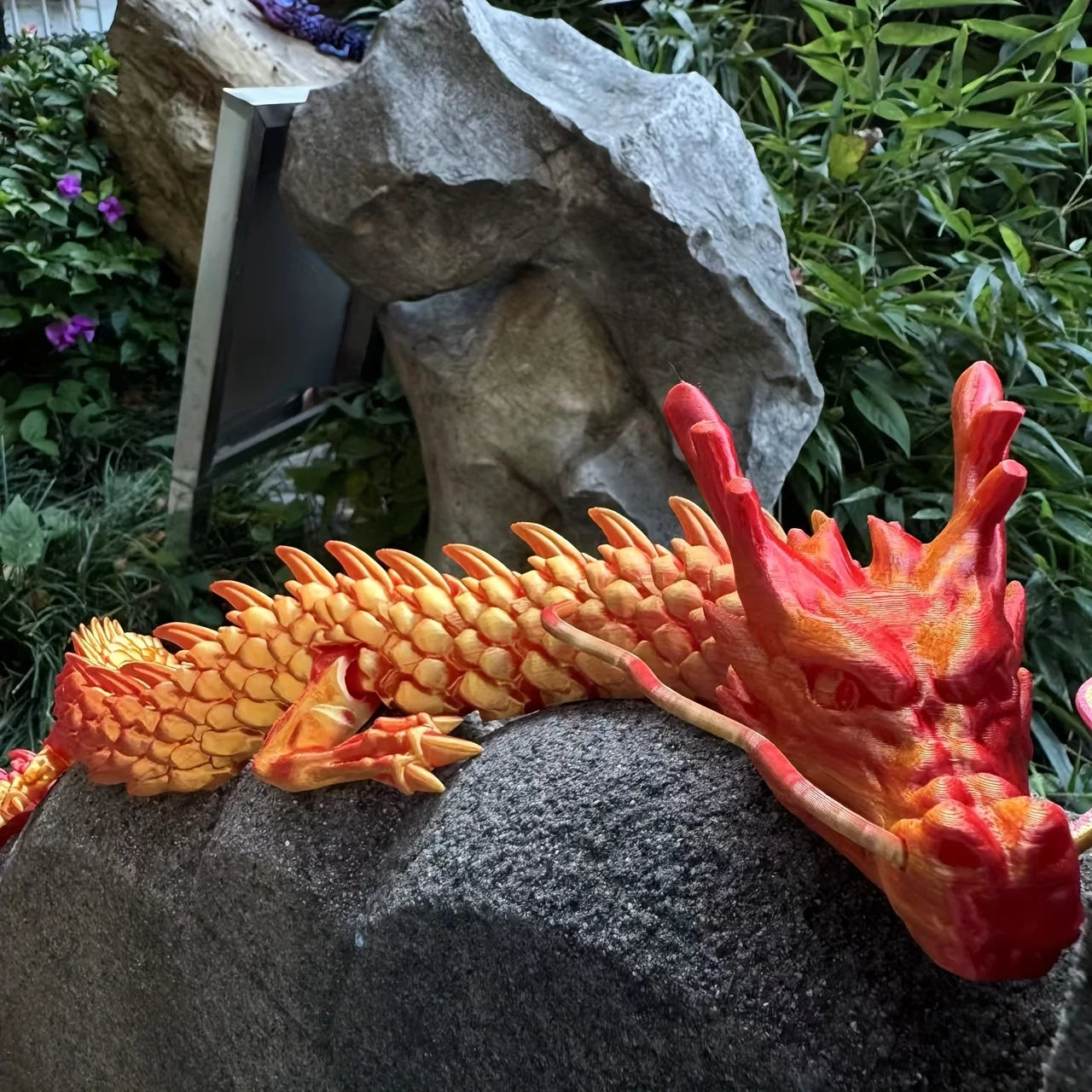 180cm Huge 3D Printed Jointed Loong Figurine – Creative Dragon Ornament for Plants, Rockery & Fish Tank Landscaping Decoration - Image 3