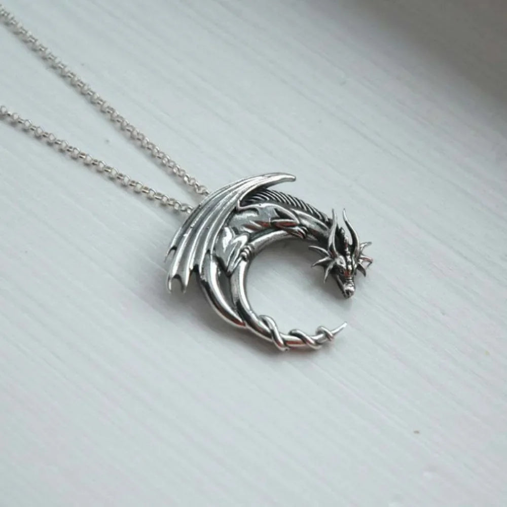 Classic Western Sleeping Dragon Necklace - Image 5