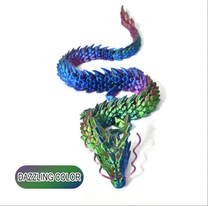 180cm Huge 3D Printed Jointed Loong Figurine – Creative Dragon Ornament for Plants, Rockery & Fish Tank Landscaping Decoration - Image 17