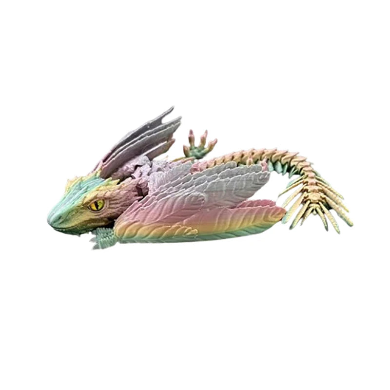 3D Printed Feathered Wyvern Dragon – Articulated Fidget Toy & Home Office Decor - Image 10