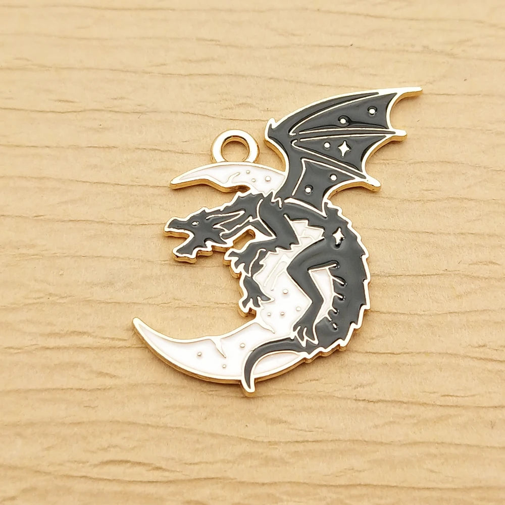 10pcs Enamel Dragon Charms - Image 11