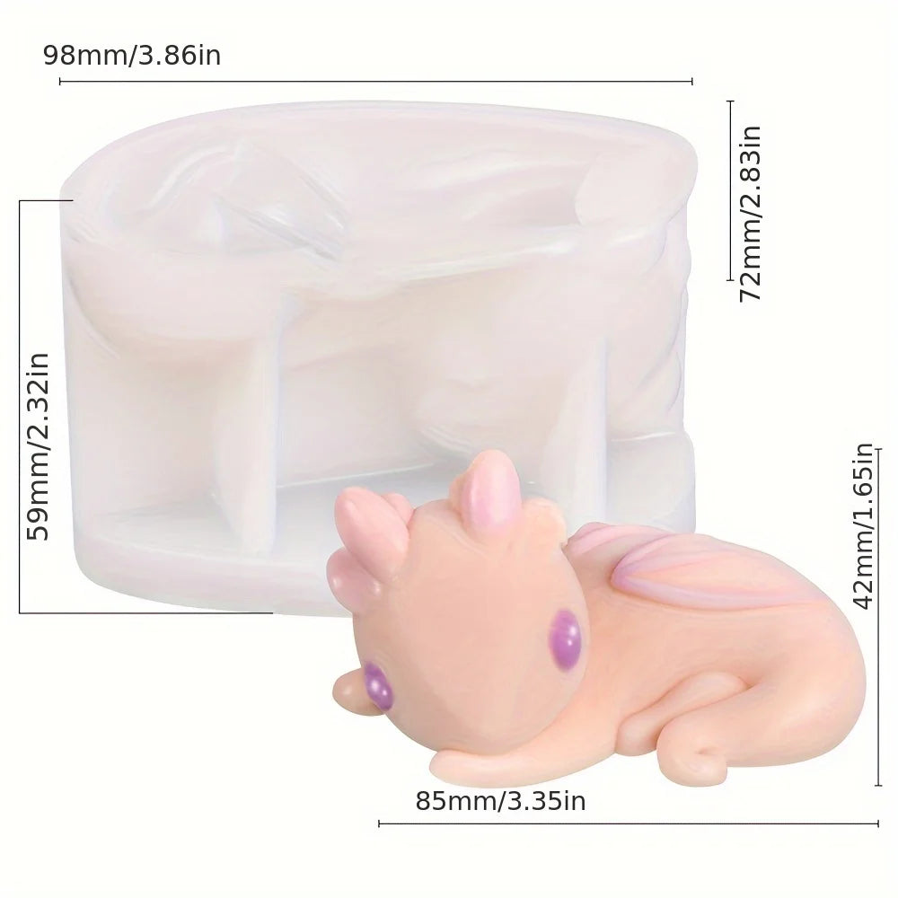 Cutie Dinosaur & Baby Sleep Shape Candle Moulds – Animal & Dragon Silicone Resin Moulds for Crafts - Image 7