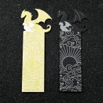 Goth Fourth Wings Dragon Cloud Sun Bookmark