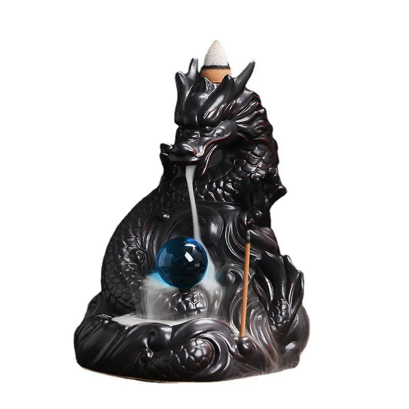 Dragon Backflow Ceramic Incense Burner - Image 5