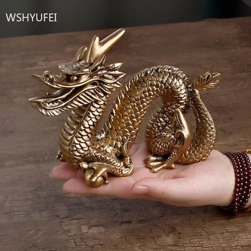Chinese Zodiac Dragon Resin Ornament – Lucky Feng Shui Living Room Decoration & Birthday Gift - Image 2