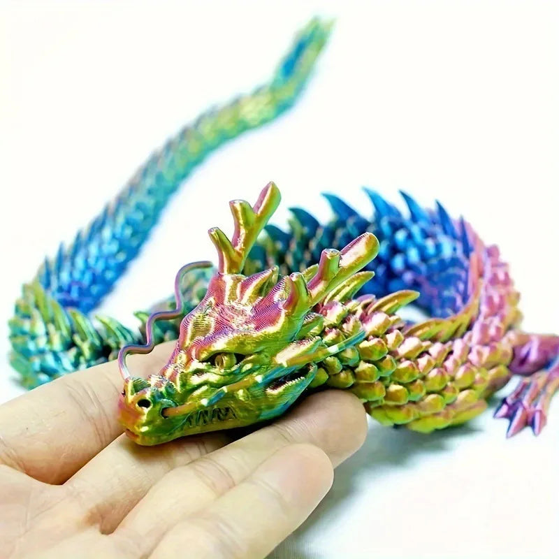 150cm Huge 3D Printed Jointed Loong Dragon Ornament – Creative Decor for Plants, Rockery & Fish Tank Landscaping - Image 3
