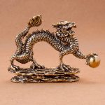 Antique Brass Dragon Statue