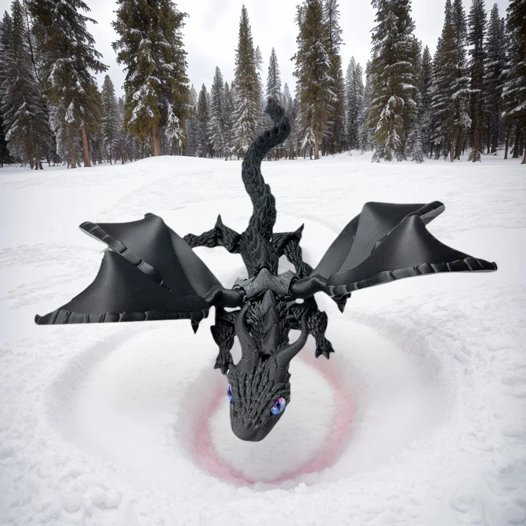 39.5Cm / 15.55In 3D Printed Dragon with Moveable Joints – Animal Model for Home & Desktop Decoration - Image 2