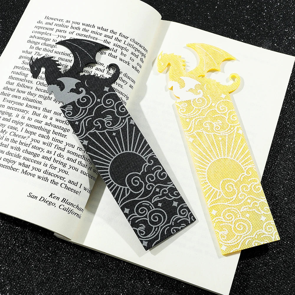 Goth Fourth Wings Dragon Cloud Sun Bookmark - Image 4