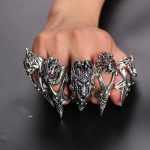 Exaggerated Vintage Dragon Knuckle Ring