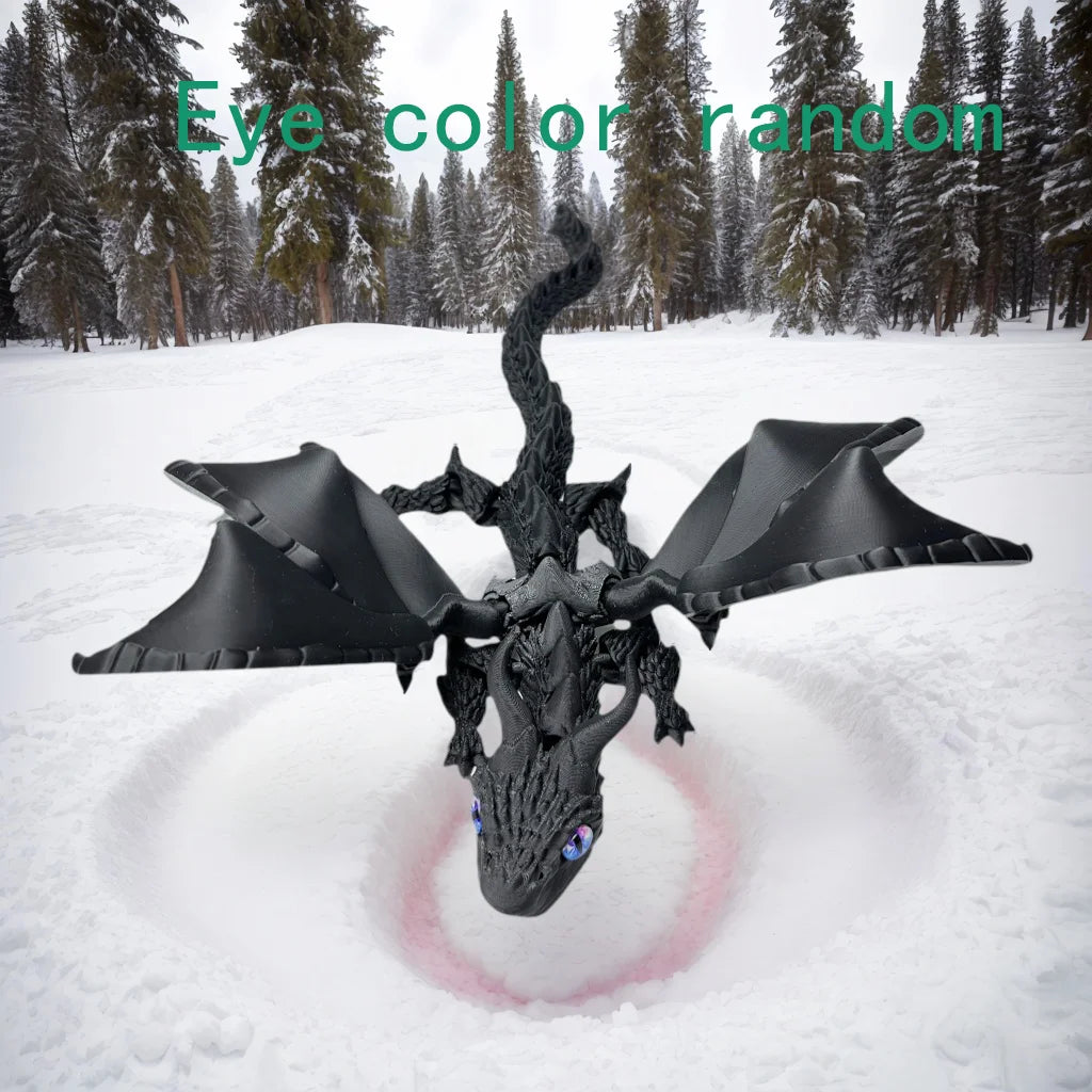 39.5Cm / 15.55In 3D Printed Dragon with Moveable Joints – Animal Model for Home & Desktop Decoration - Image 9