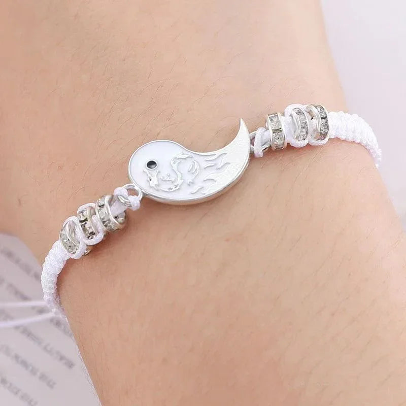 2025 Fashion Dragon Figure Yin Yang Bracelet – Adjustable Couple Jewelry for Valentine's, Friendship & More - Image 5