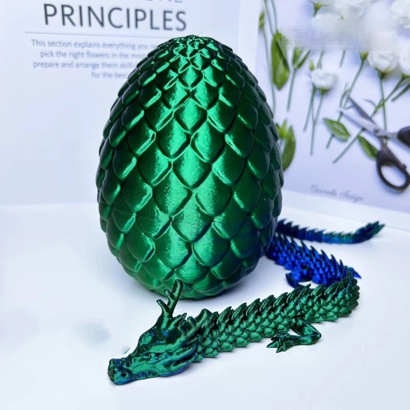 1/2PCS 3D Printed Dragon Egg with Full Articulated Dragon – Movable Desktop Ornament & Kid Toy - Image 5