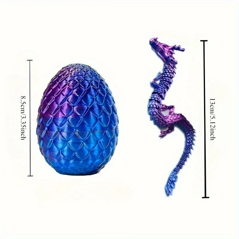 3D Printed Dragon Egg with Fully Articulated Dragon - Image 6