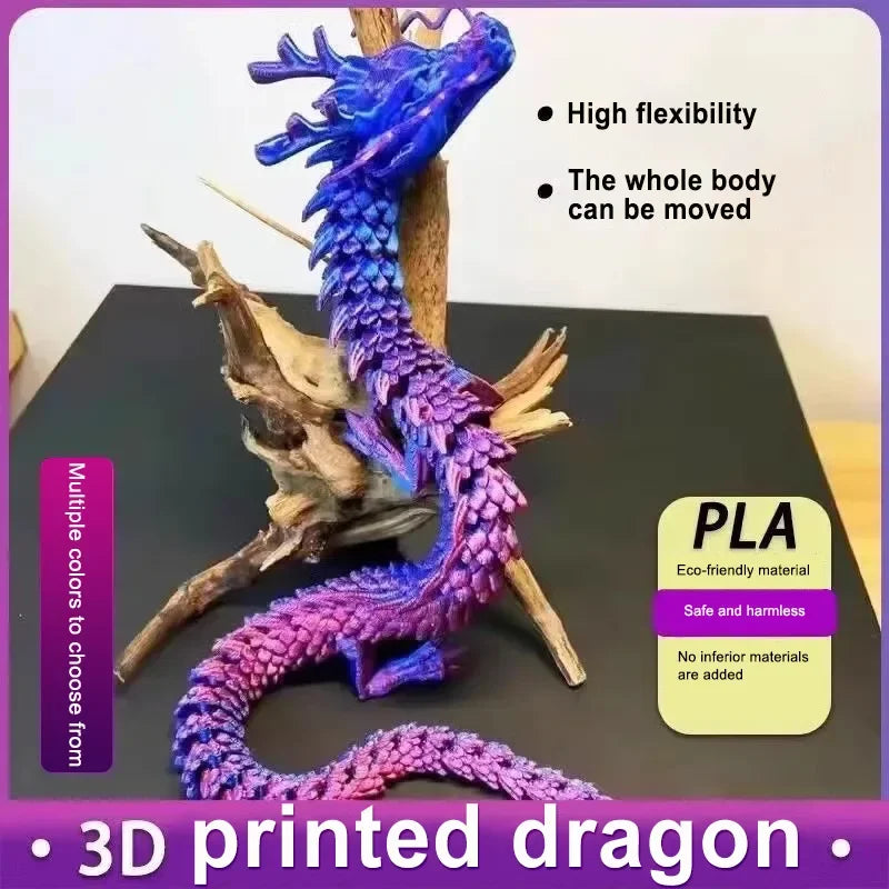 3D Printed Crystal Dragon Fidget Toy