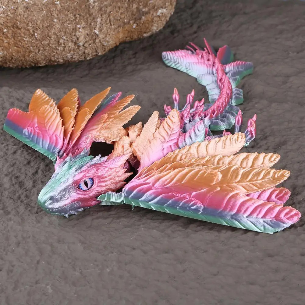 3D Printed Realistic Dragon with Wings - Image 2
