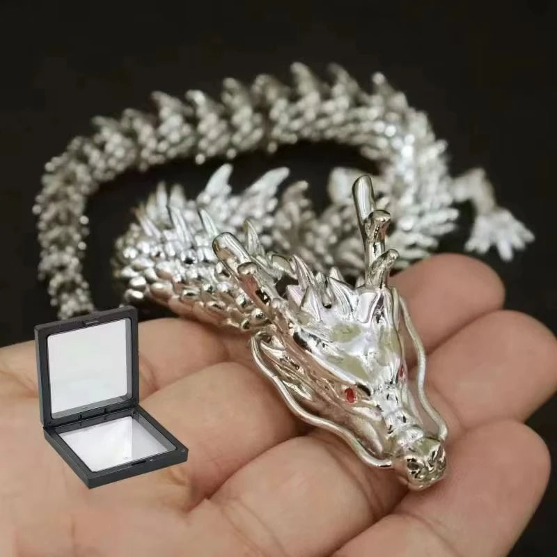 3D Dragon Statue Ornament – Movable Joints, Antique Brass Finish, Lucky Dragon for Home & Office Décor - Image 6