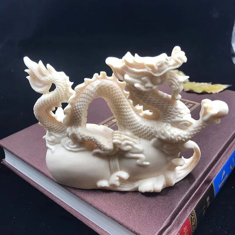 Chinese Feng Shui White Dragon Statue – Zodiac Auspicious Decor for Home, Living Room & Office - Image 2