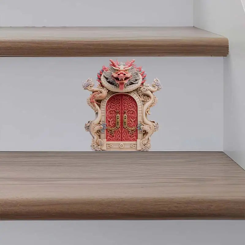 Dragon Fantasy House Decor – Fairy Door Wall Sticker for Living Room, Bedroom, Kitchen & Refrigerator - Image 2