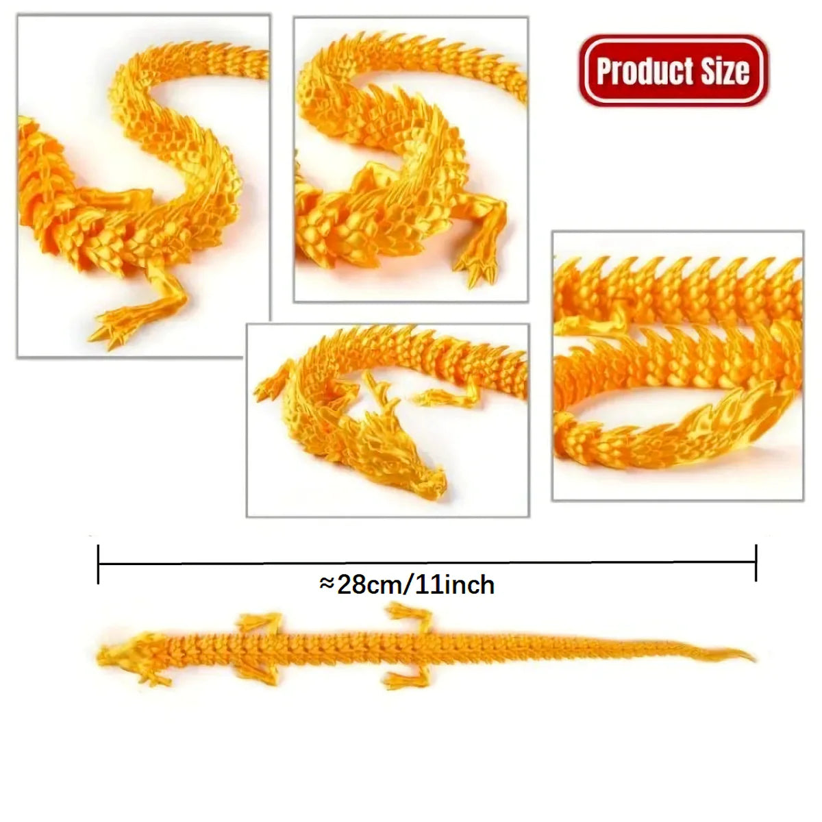 4/12pcs 3D Printed Chinese Dragon Ornaments - Image 6