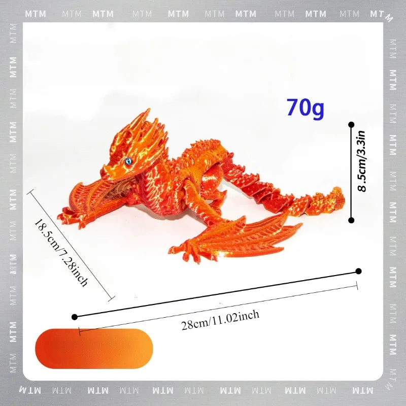3D Printed Crystal Stones Western Dragon - Image 3